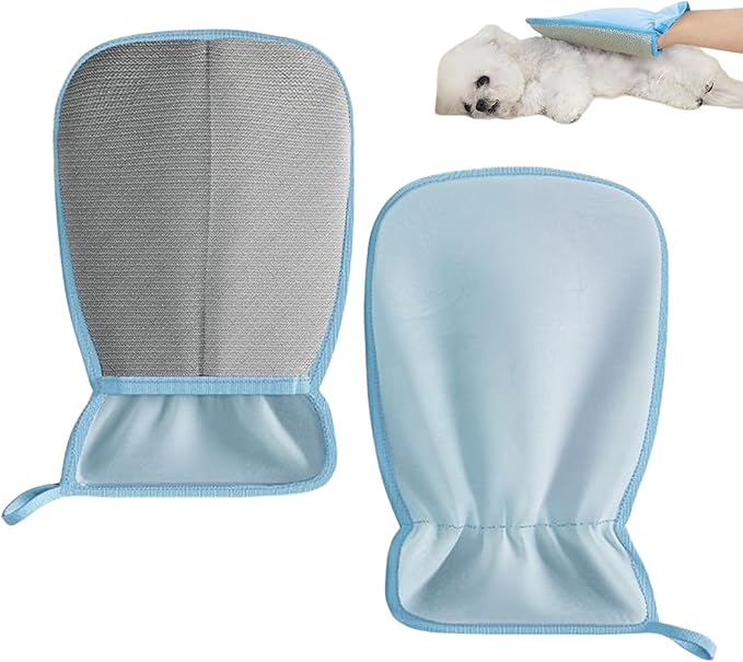 Dog Hair Remover Glove,Double-Sided Hamster Cleaning Supplies | Dog Grooming Gloves - for Clothes Bedding Sheets Carpets Sofas Mattress Pet Parents Office Car Travel Apartment Living Room
