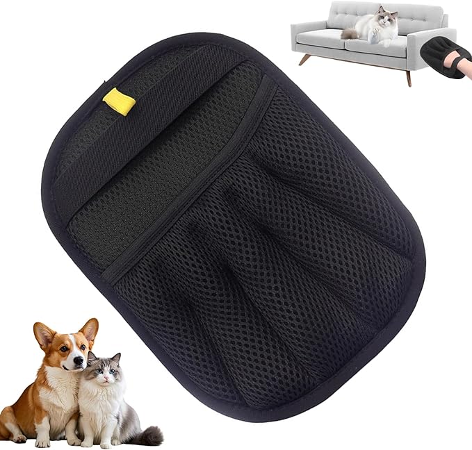 DIANA'S DREAM Pet Hair Removal Glove for Cats & Dogs, Electrostatic Pet Hair Remover, Reusable Cat Grooming Gloves for Hair Removal, Remove Fur from Clothing Furniture Car Seats (1PC)