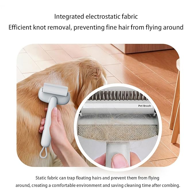 Canine Cats Grooming Brush Safely Remove Tangles Shedding Hair Remover Soft Rounded Edges Long Short Coat Care PET Shedding Comb
