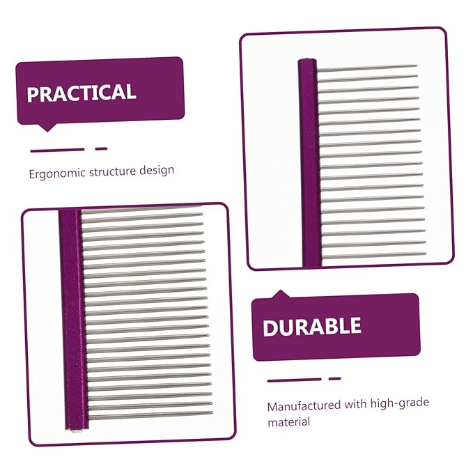 Happyyami Ergonomic Pet Grooming Comb Sturdy and Practical for Long Use Wear-resistant and Portable Hair Brush for Dogs Cats