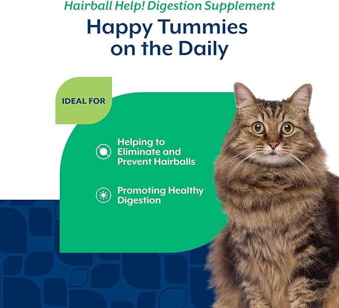 NaturVet – Hairball Aid Supplement for Cats - Plus Pumpkin – Helps Eliminate & Prevent Hairballs – 100 Soft Chews