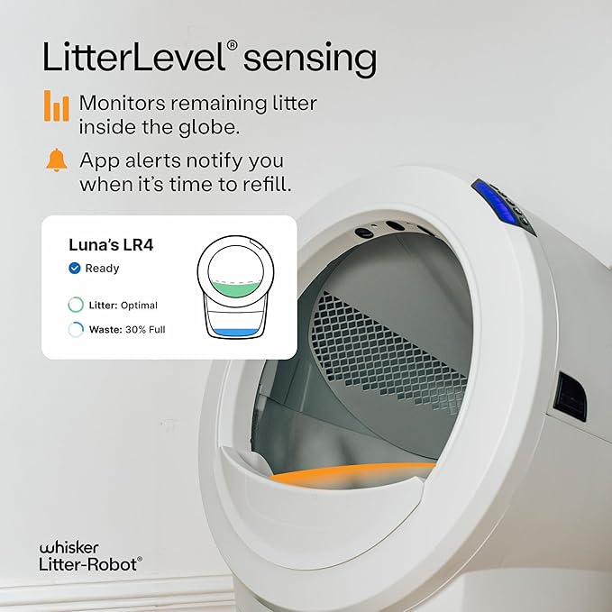 Litter-Robot 4 Supply & Accessory Bundle by Whisker, White- Automatic Self-Cleaning Cat Litter Box, Includes Litter-Robot 4, Ramp, Mat, 3 OdorTrap Packs, 10 Liners, 30 Wipes, & 2 Carbon Filters