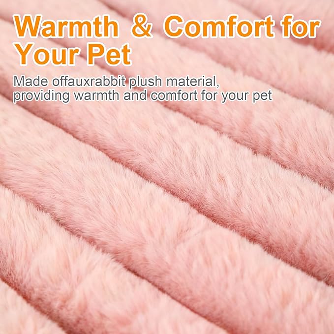 Washable Extra Large Dog Bed,Calming Anti Anxiety Round Donut Dog Bed,Fluffy Puppy Beds for Small Dogs,Cute Kitten Cat Beds for Indoor Cats,Anti-Slip Comfort Pet Beds for Extra Large Size(Pink,XXL)
