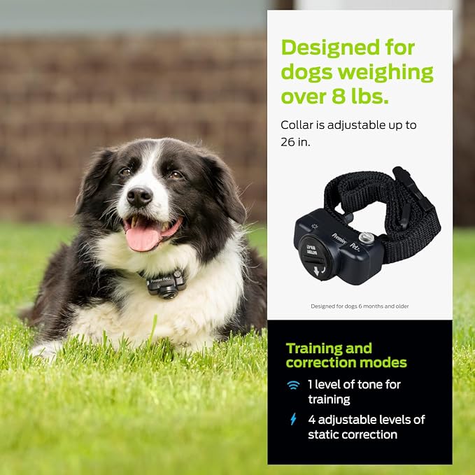 Premier Pet In-Ground Add-A-Dog Collar - Expansion Collar for In-Ground Fence Systems - Waterproof Receiver with Static Correction Levels - Comfortable Nylon Strap - Dog Yard Safety