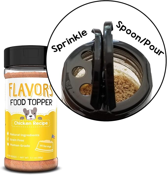 Flavors Food Topper for Dogs, Chicken Recipe, 3.1-Ounce