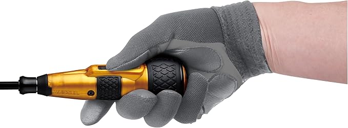 VESSEL 220USB-P1GL Electric Ball Grip Screwdriver Plus Premium 3-Level Switching Mode, Limited Color (Gold), 1 Bit Included
