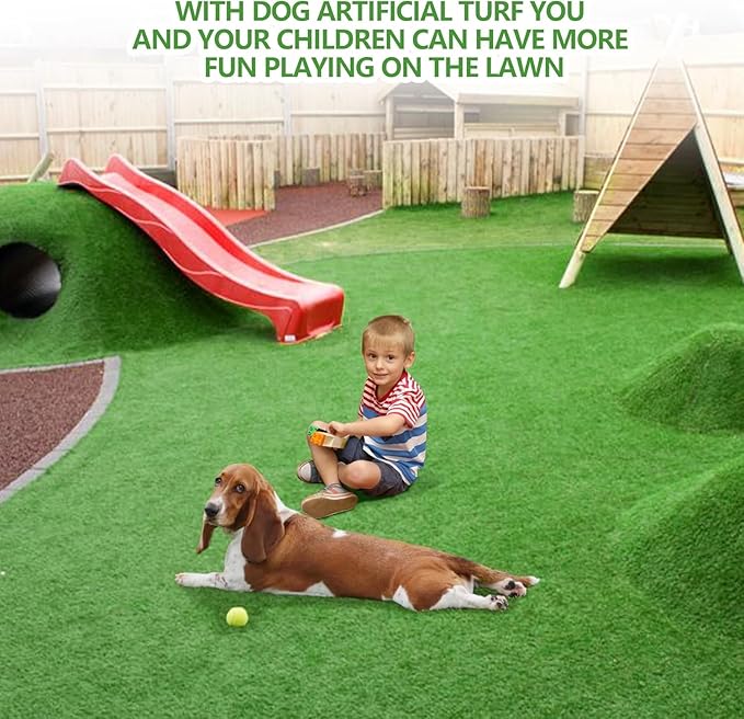 Artificial Grass Rug Turf for Dogs Indoor Outdoor Fake Grass for Dogs Potty Training Area Patio Lawn Decoration