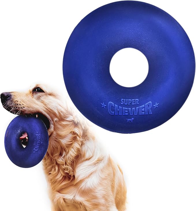 Tuff Pupper SuperChewer Tough Dog Ring Toy | Lifetime Replacement | Strong Natural Rubber | Dog Chew Toys for Aggressive Chewers | Durable Tug Toy | Ring Toys for Strong Dogs | Large Breed Tested