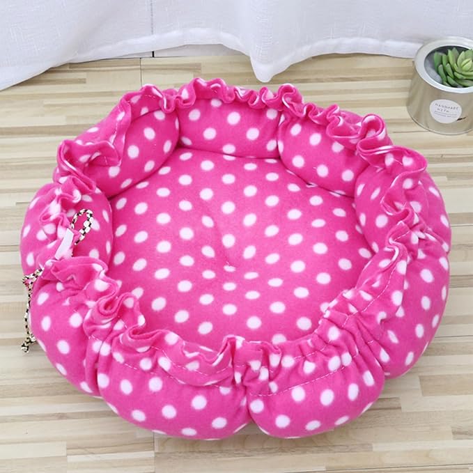 Windproof Warm Pet Bed House Drawstring Design Washable Soft Cushions Kennel for Small Dogs Cats Pet Supplies Houses for Indoor Large Houses for Warm No Heating Pad House Windproof for Winter