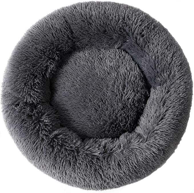 Small Cat Beds for Indoor Cats Nest Bed Dog Beds Kitten Warm Rabbit Pillow Fluffy Donut Puppy Bed for Small Dogs Kitten Bed for 3Kg Pet