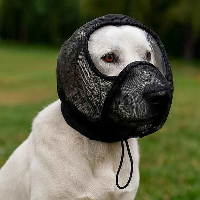 Mesh Dog Muzzle,Anti-Barking Adjustable Mesh Pet Supplies,Barkless Training Dogs Mouth Muzzle | for Small Medium Large Puppy Home Travel Walking Outdoor Camping Vet Visit
