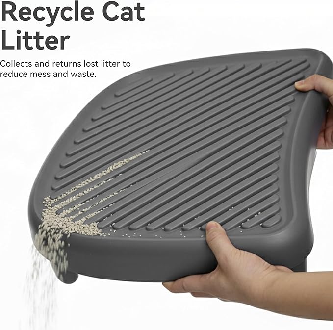 Open-X Ramp by CATLINK, Cat Ramp for Self Cleaning Cat Litter Box, Custom Fit for Open-X, Easy Entry for Small & Elderly Cats (Grey)