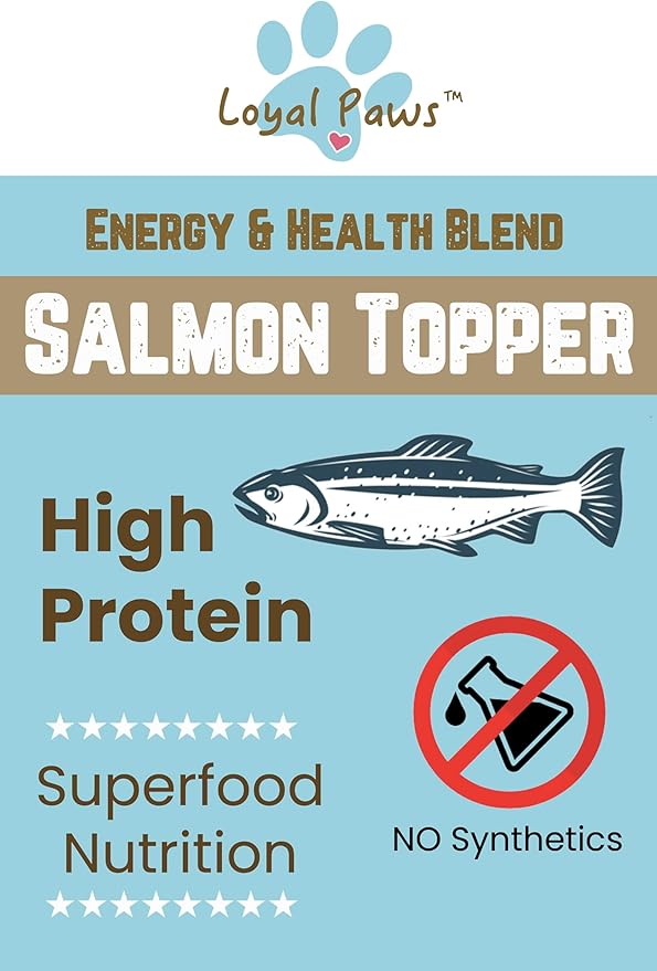 Wild Salmon Blend Raw Food Topper for Cats and Dogs, 6 oz, Natural Omega 3 Boost - 100% USA Made, Natural Dog Food Toppers