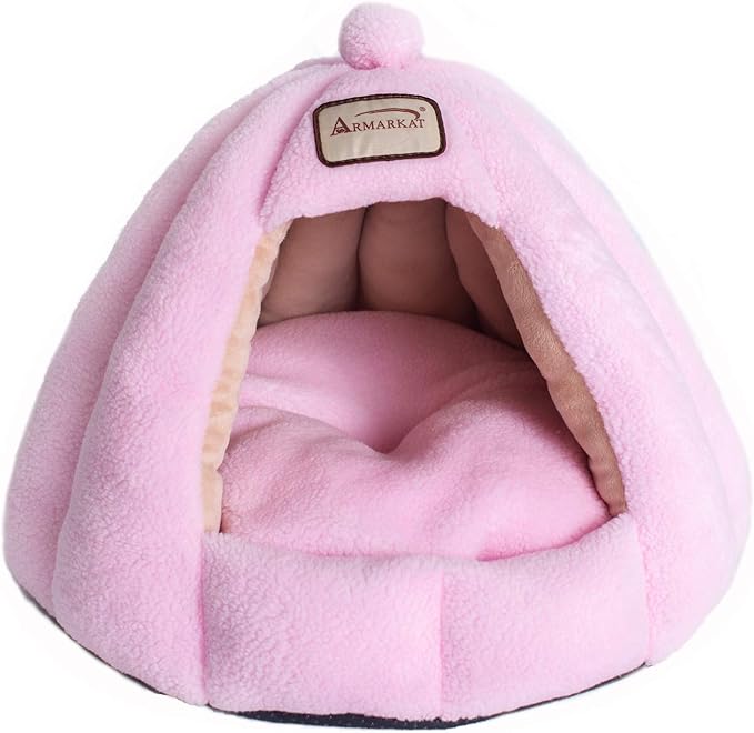 Armarkat Cat Bed Model C95GFS Powder Pink, 18.0" L x 18.0" W x 16.0" Th