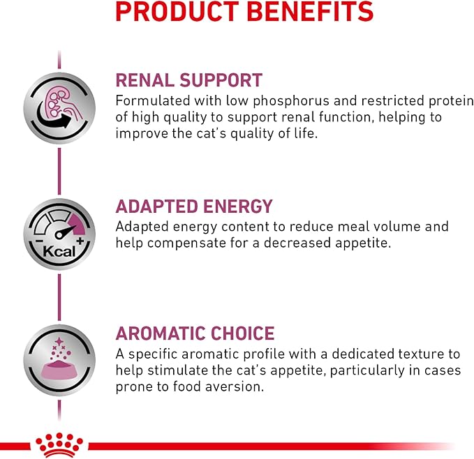 Royal Canin Veterinary Diet Feline Renal Support T Adult Thin Slices in Gravy Cat Food, 3 oz (Pack of 6)