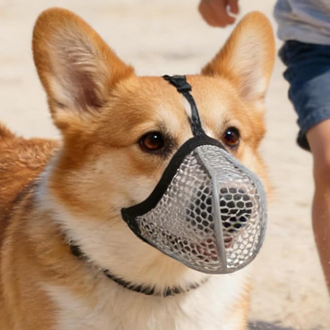 Dog Muzzle,Reflective Adjustable Pet Supplies - Anti-Bite Soft Muzzle for Dogs | for Small Medium Large Puppy Stop Scavenging Grooming Barking Vet Visit