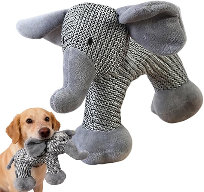 Stuffed Dog Toys - Plush Squeaker, 1 Piece Textile Creature for Canine Engagement, Soft Fabric Doll with Internal Sounder, Pet Supply, Interactive Plaything for Pups, Felines and Animals