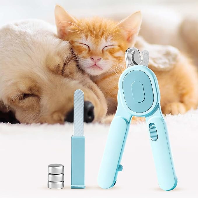 Dog Nail Clippers | LED Lighted Animals Grooming Tool | Nail Clippers for Small Dogs | for Medium Large Breeds Puppy Kitten Animals Home Bathroom Shelter