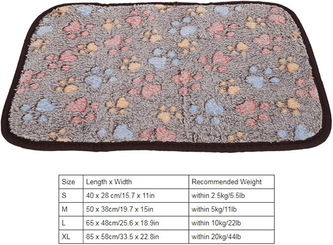 AYNEFY Doublesided Pet Mat Dog Daily Supplies Rattan and Warm Plush Cat Dog Bed for Summer Winter Use with Strong Edging for Cages Or Floor Doublesided Pet Mat Soft Breathable Cooling (S)