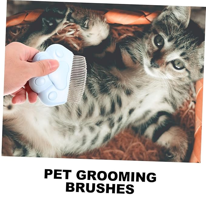 BESPORTBLE 2Pcs Feline Combs PET Grooming Brushes for Cats and Dogs Effective Hair Removal Tool Indoor Cat Comb for Loose Fur and Mats