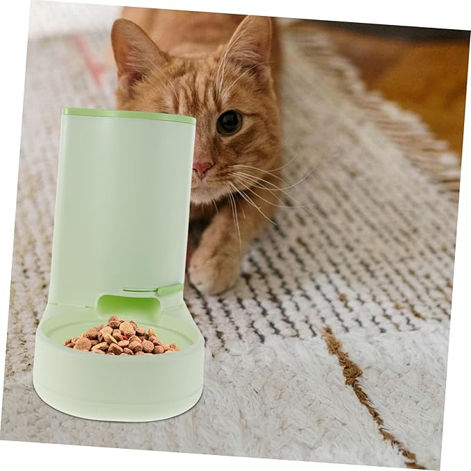 Toyvian Spillproof Cat Drinking Fountain Auto Pet Food Station Dry Feeder Portable Cat Feeding Machine Pet Food Dispenser