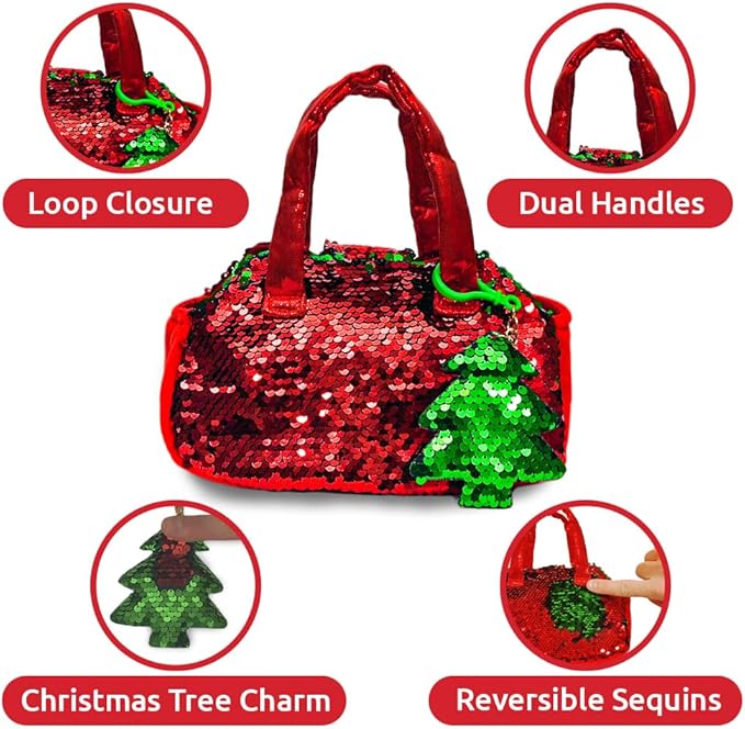 Little Jupiter Plush Pet Set - Includes Reindeer Stuffed Toy with Purse for Age 4-5 - 6-7 yrs - Christmas Stuffed Animal - Gifts for Girls - Stuffed Animals - Toys plushie (Reindeer)