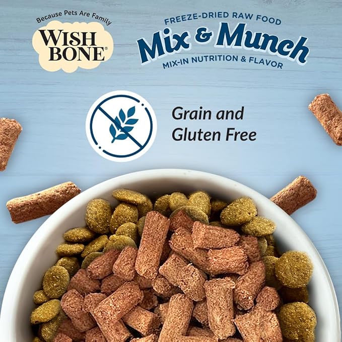 Wishbone Mix & Munch Raw Freeze-Dried Grain-Free Chicken and Rabbit for Dogs 350g