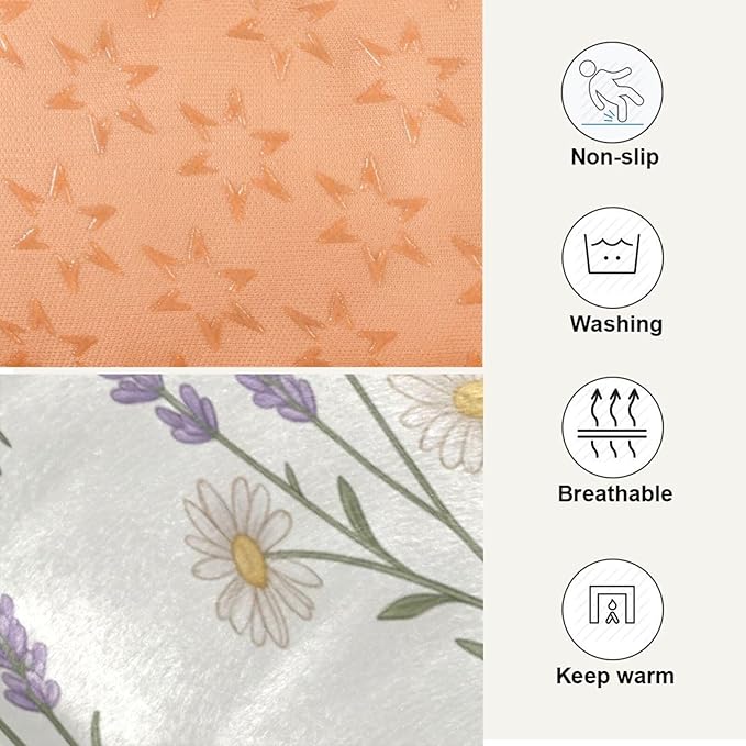 Dog Bed for Crate Washable Pet Sleep Pad, Floral Print Kennel Mat with Non-Slip Bottom, Soft Fluffy Supplies Pet for Dogs and Cats (24x18 inch)