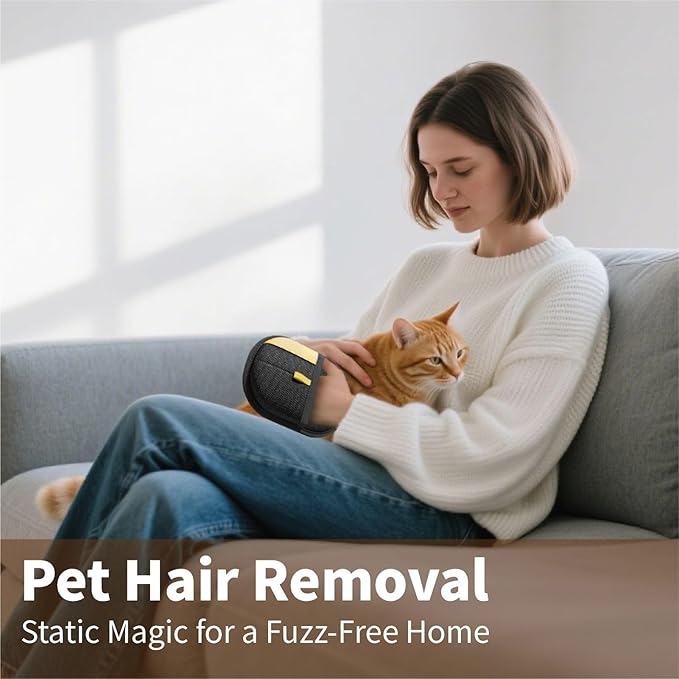 Pet Grooming Hair Removal Glove for Cats and Dogs, 2025 Upgrade, Reusable Professional Deshedding Tool (3)