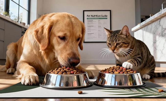 Dog Food Mat, Absorbent Waterproof Non-Slip Pet Cat Bowl Feeding Mat for Food & Water Pet Supplies 16 * 24"