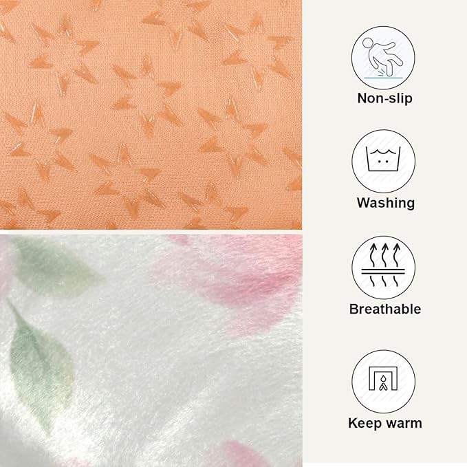 Dog Bed for Crate Washable Pet Sleep Pad, Floral Print Kennel Mat with Non-Slip Bottom, Soft Fluffy Supplies Pet for Dogs and Cats (36x24 inch)