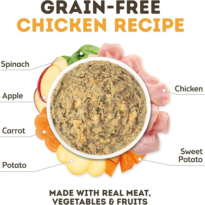 Only Natural Pet MaxBlends Grain Free Chicken Recipe Dehydrated Dog Food Formula - High Protein Homemade Stew, Nutrient-Dense Meal for Canine Health - Chicken RecipeFlavor - 2 lb Bag (Makes 8 lbs)