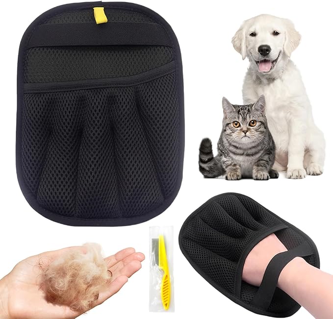 Pet Hair Remover Gloves, Electrostatic Removal Gloves for Pet Hair, Cat & Dog Hair Removal Tool for Furniture Couch