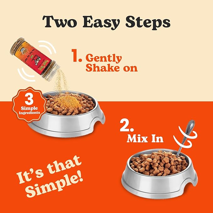 Wild Meadow Farms - Magic Dust Beef Jerky Topper, Single Protein Pet Food Topper for Dogs and Cats, Enhance Flavor & Elevate Mealtime Excitement for Picky Eaters - 3.5 Ounce Bottle in Beef Flavor