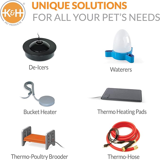 K&H Pet Products Pond Heater for Outdoor Ponds with Fish, Deluxe Thermo-Pond Perfect Climate Deicer, Winter Oxygen Exchange for Live Fish, Thermostatically Controlled, Safety Listed - 7in 750W