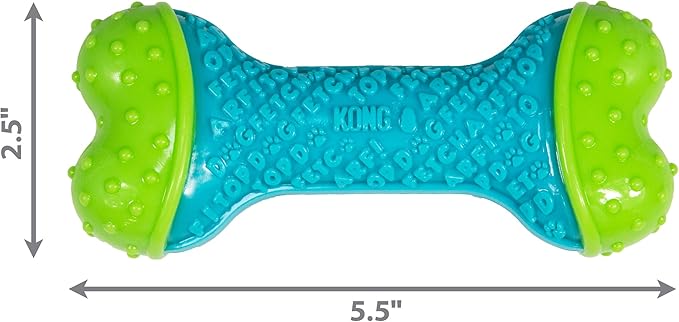KONG CoreStrength Bone - Dog Dental Chew Toy - Durable, Multi-Layered Dog Toy for Enrichment Play & Dental Care - with Textured Body for Teeth Cleaning - for Small/Medium Dogs