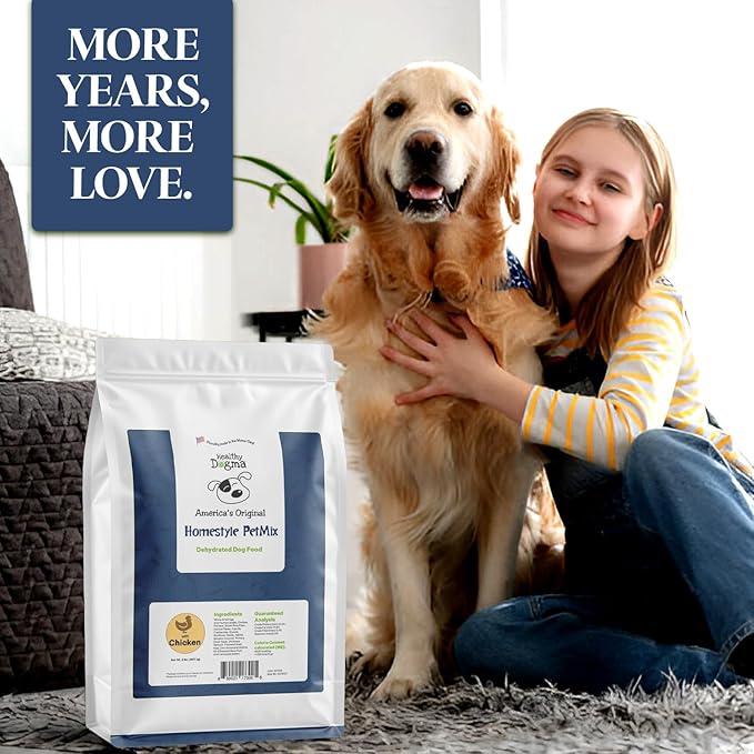 Healthy Dogma Homestyle PetMix Dehydrated Dog Food for Allergies - Freeze Dried, Raw, Homemade Dog Food (Homestyle PetMix with Chicken, 2 lbs)
