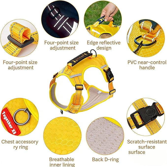 Dog Vest Harnesses Pet Strong Training Walking Swimming Supplies Soft Handle Training Vest Dog Vests for Small Dogs