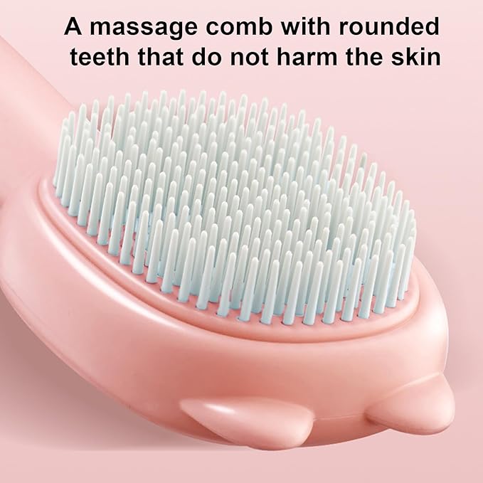 Cat Grooming Brush | Gentle Cleaning Massage Tool - Pet Comb Massage Bath Brush - for Bathing Indoor Washing Wet Outdoors Kitten Puppy Dog