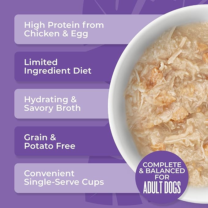 Tiki Dog® Savory Chicken with Egg Recipe in Broth, 3 oz Cup (4 Count)