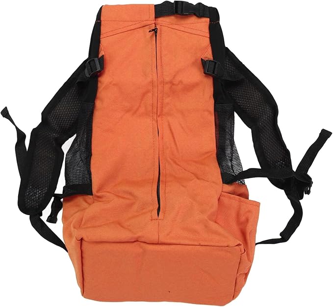Drfeify Pet Carrier Backpack Ventilated Mesh Comfortable Front Back for Outdoor Traveling Cat Dog Supplies (Orange)