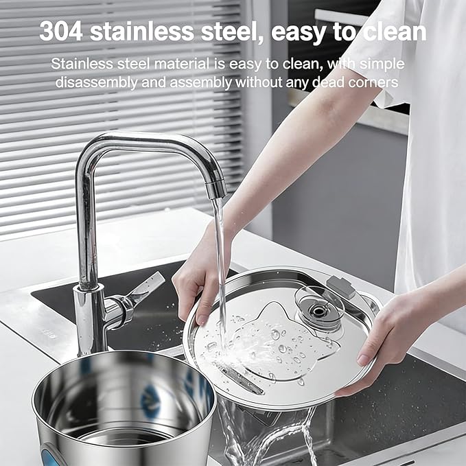 Dog Water Bowl, Triple Filtration System, 3.2L Capacity, Continuous Circulating Water Flow, Quiet Operation Stainless Steel Dog Water Fountain with Visual Water Level for Dogs Cats Pet (1PCS)
