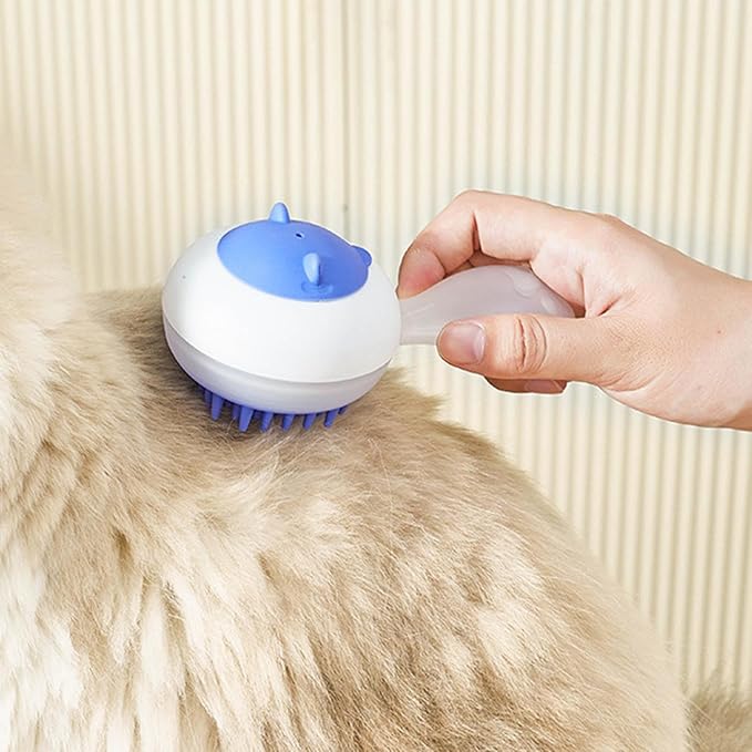 Pet Comb Bath Brush, Ergonomic Pet Bath Massage Brush for Cat Dog, Grooming Shampoo Brush Dual Use Of Dry/Wet Hair Removal Brushes, Shower Wash Brushes for Long & Short Hair Pets (2 pcs)