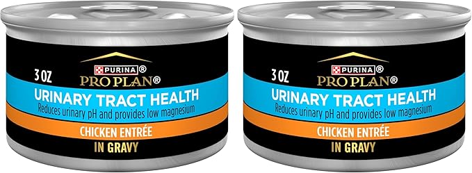 Purina Pro Plan Urinary Tract Health Chicken Entree in Gravy Cat Food - 3 oz. Pull-Top Cans,(Pack of 48)