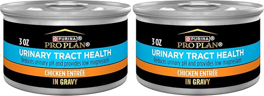 Purina Pro Plan Urinary Tract Health Chicken Entree in Gravy Cat Food - 3 oz. Pull-Top Cans,(Pack of 48)