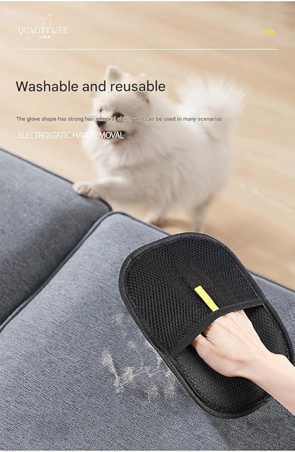 Petraero 2PC Pet Hair Remover Glove for Cats & Dogs, 2025 New Electrostatic Pet Hair Remover Glove, Cat Grooming Gloves for Hair Removal, Grooming Clothes, Sofas