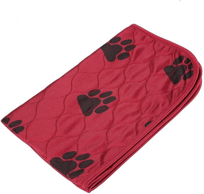 Reusable Dog Pee Pad, Absorbent Pet Urine Mat for Dogs and Cats, 4 - Layer Machine Washable Mat with Barrier for Hard Floors, Print Design in (40 * 60cm)