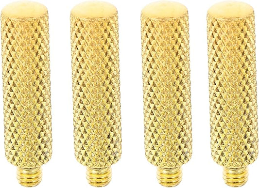 Beaupretty 4pcs Pet Hair Scissors Tail Nails Decorative Scissor Parts with Finger Rest for Grooming Clippers Accessories, Gold 2.5mm Straight Handle, Professional Pet Hairdressing Tools
