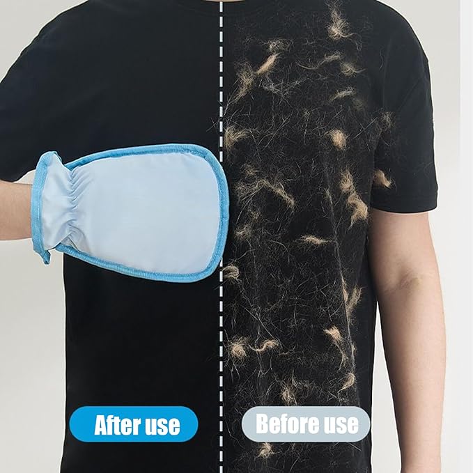 Dog Hair Remover Glove,Double-Sided Hamster Cleaning Supplies | Dog Grooming Gloves - for Clothes Bedding Sheets Carpets Sofas Mattress Pet Parents Office Car Travel Apartment Living Room