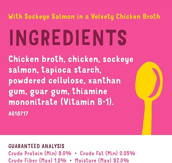 Purina Friskies Lil’ Soups Wet Cat Food Complements Variety Pack Salmon, 1.2 Ounce (Pack of 16)